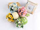 Simulation Flower Chrysanthemum Cup Pot Pottery 4 Colors Can Choose