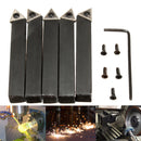 5pcs 3/8 Inch Shank TCMT1102 Lathe Carbide Inserts with Turning Tool
