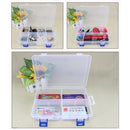 8 Grids Transparent Storage Box Double Latch Compartments Parts Container Assortment Organizer