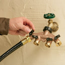 3/4 Inch 4 Way Brass Hose Faucet Manifold Water Segregator Garden Tap Connector Splitter Switcher Control Shut Off Valve