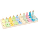 Preschool Learning for Montessori Math Toys Counting Board Digital Shape Pairing