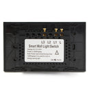 1 Way 2 Gang Crystal Glass Remote Panel Touch LED Light Switch Controller With Remote Control