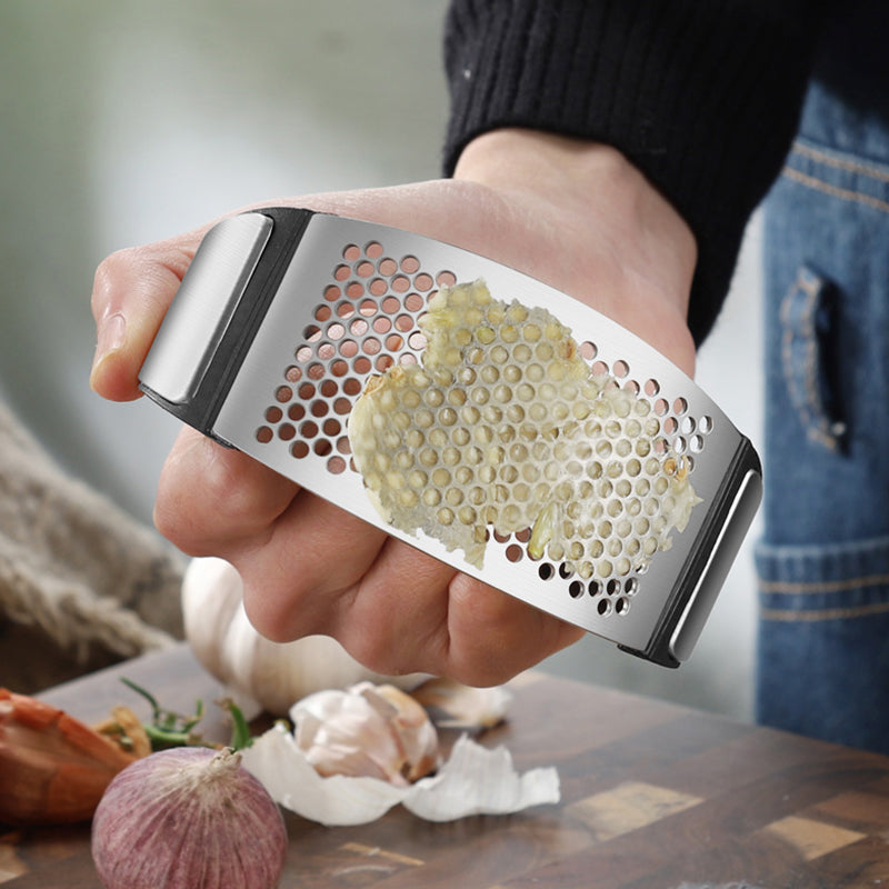 Multi-Function Stainless Steel Garlic Presser Manual Garlic Crusher Chopper Fruit Vegetable Cooking Tools Home Kitchen