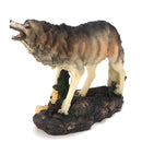 Solar Red Eyes Howling Wolf & Sensor Light Garden Ornament Office Decorations