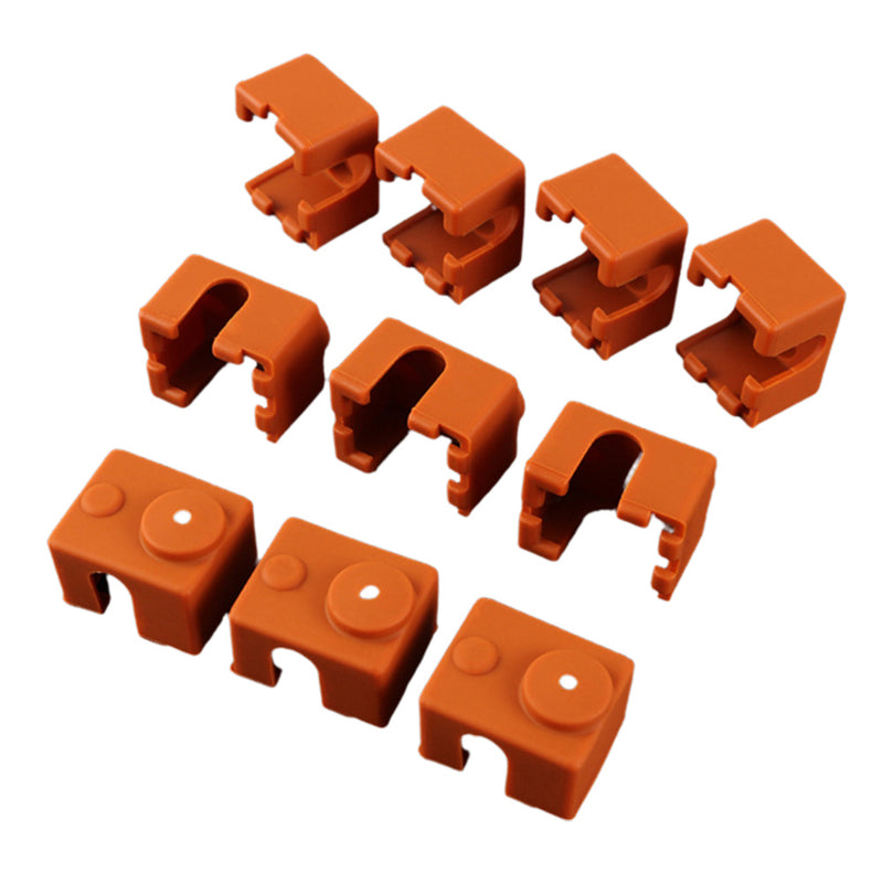 10Pcs Coffee Silicone Case for Hotend Heating Block Protective Cover 280 for 3D Printer