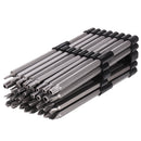 Drillpro 32pcs Extra Long 150mm Screwdriver Bit Set Security 1/4 Inch Hex Shank Tamperproof Torx Hex Phillips Spanner Torq Bits