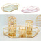 Vintage Iron 3D Hexagon Gold Desktop Storage Tray Storage Display Box Shelf Decor