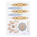 10 Sheets Waterproof Fashional Stamping Metal Tattoo Stickers Temporary Tattoos