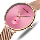 CRRJU 2165 Fashion Full Steel Strap Casual Simple Dial Luxury Women Quartz Watch