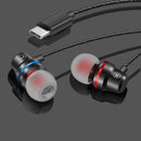 Type-C Earphone Stereo Bass Noise Cancelling Wired in-Ear Earbuds with Mic for Xiaomi 9 8 Huawei Letv