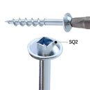 Drillpro 100Pcs 25-63mm SQ2 Pocket Hole Screw Coarse Thread Woodworking Self Tapping Screw Oblique Hole Screw Square Driver for Pocket Hole Syestem