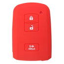 Car Key Case Cover 3 Buttons Silicone Cover Fob Case Shell For Toyota Tacoma Land Cruise 2016 -2017