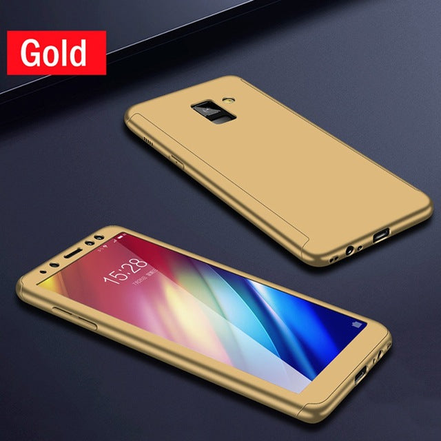 Bakeey 360 Full Body PC Front+Back Cover Protective Case With Screen Protector For Samsung Galaxy A9 2018/A7 2018/A8 2018/A8 Plus 2018