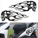Car Sticker Motorcycle Skull Flame Stripes Gas Tank Vinyl Decals Universal