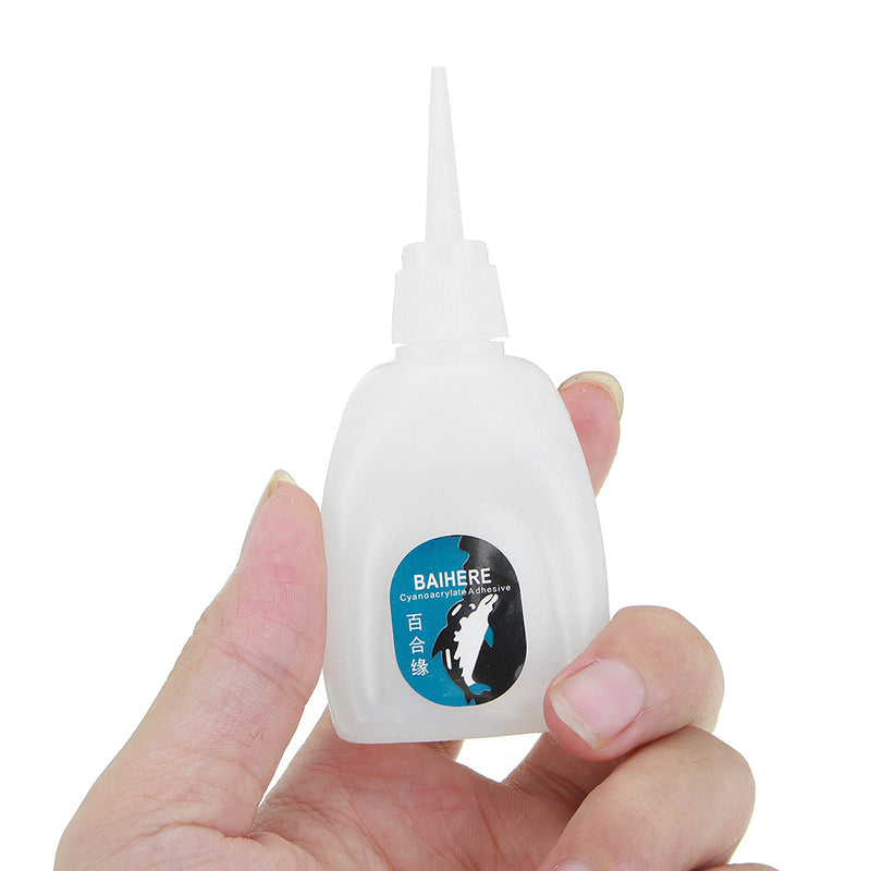BAIHERE 30g 502 Super Glue Instant Quick Drying Adhesive Fast Strong Bond for Leather Rubber Metal