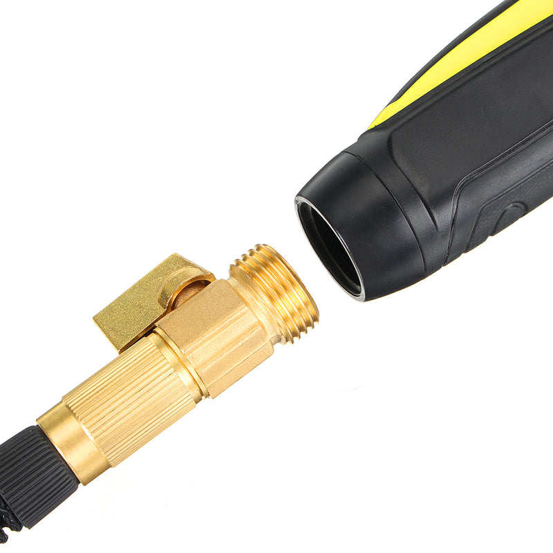 25FT/50FT Full Copper High Pressure Car Washing Telescopic Water Pipe Spray Nozzle Set Household 3 Times Expandable Hose