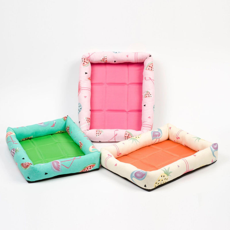 Loskii Summer Pet Cooling Mat Dog Mats Pet Bed for Puppy Teddy Cushion House