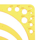 Circle Radius Semicircle Drawing Template KT Soft Plastic Ruler Jewelry Building Design Drawing Board