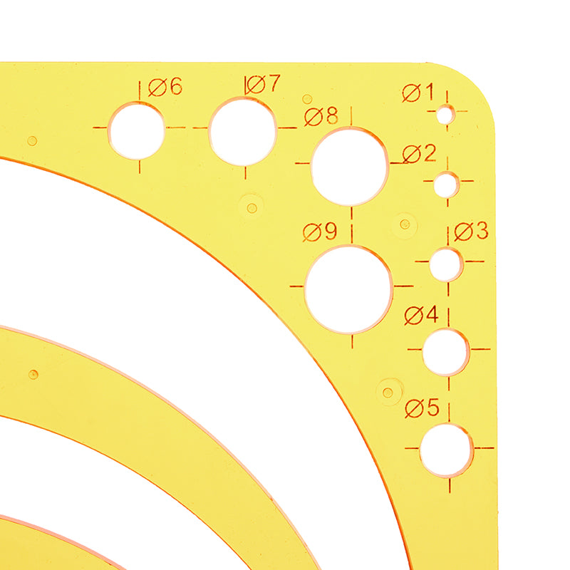 Circle Radius Semicircle Drawing Template KT Soft Plastic Ruler Jewelry Building Design Drawing Board
