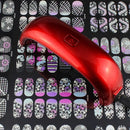 Flower Floral Design Color Change Changing Nail Sticker Changed with Sunlight UV Light