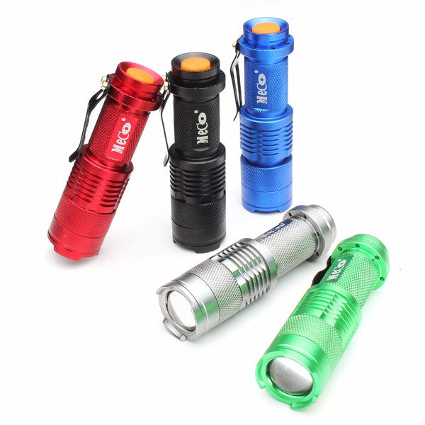 2Pcs Camouflage MECO Q5 500LM Multicolor Zoomable Mini LED Flashlight 14500/AA