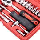 46Pcs 1/4inch Car Repair Socket Tools Set Spanner Ratchet Wrench Kit Hand Tools