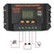 LCD 10/15/20/25/30A 12V/24V PWM Solar Panel Regulator Charge Controller