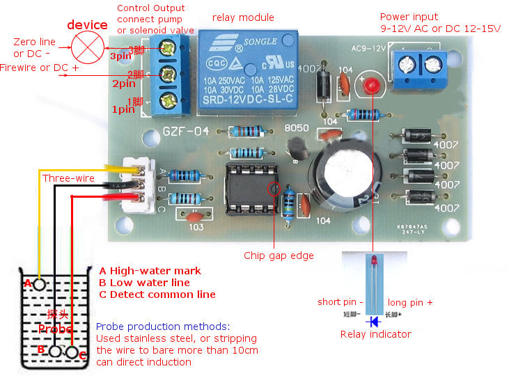 DIY Water Level Switch Sensor Controller Kit