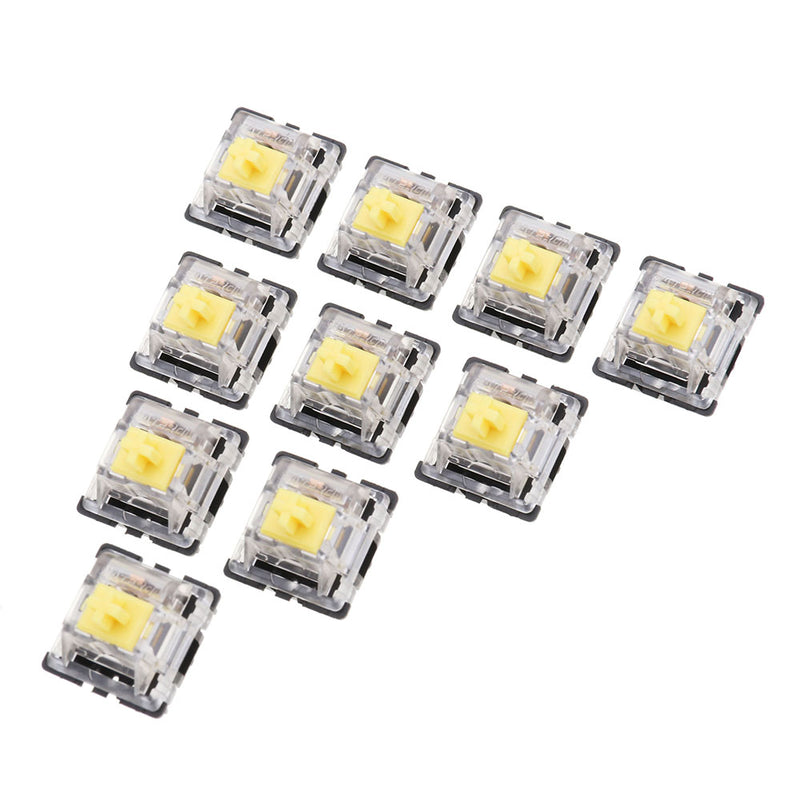 10PCS Pack 3Pin Gateron Linear Yellow Switch Keyboard Switch for Mechanical Gaming Keyboard