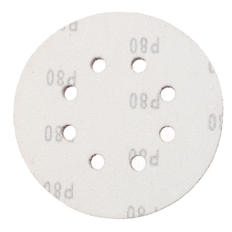 25pcs 125mm 8 Holes Hook Loop Sanding Discs 80 Grit Sander Pad Abrasive Tool