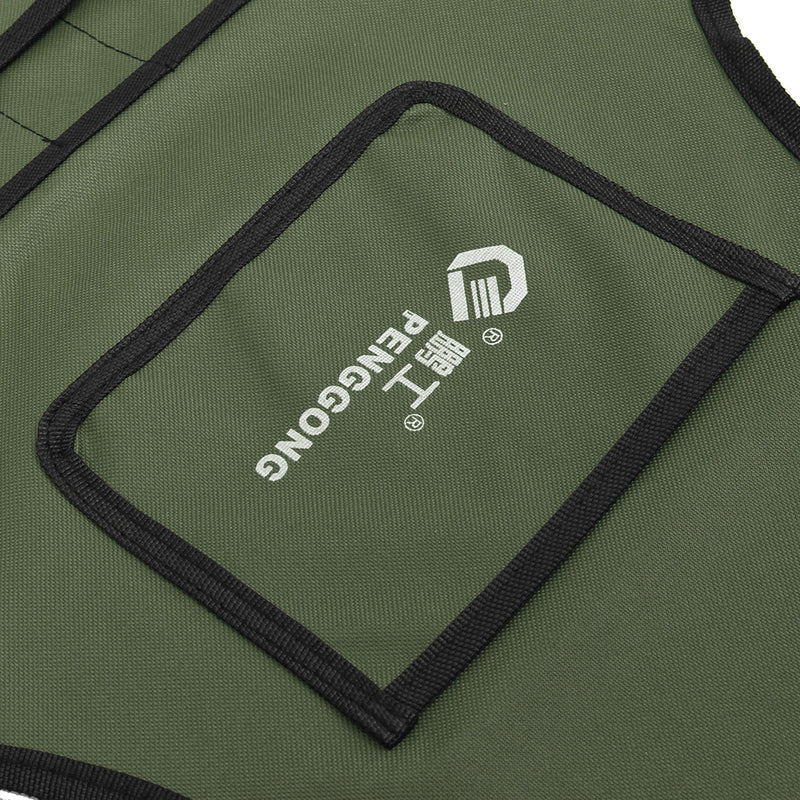 Waterproof Gardening Tool Belt Pouch Apron Electrician Bucket Bag w/ 14 Pockets