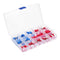 140Pcs 15 Squares Assorted Insulated Electrical Wire Terminal Crimp Cable Connector Spades Kit
