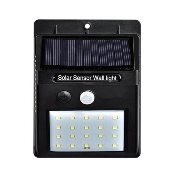 Solar Power 20 LED PIR Motion Sensor Waterproof Wall Light Outdoor Garden Security Lamp