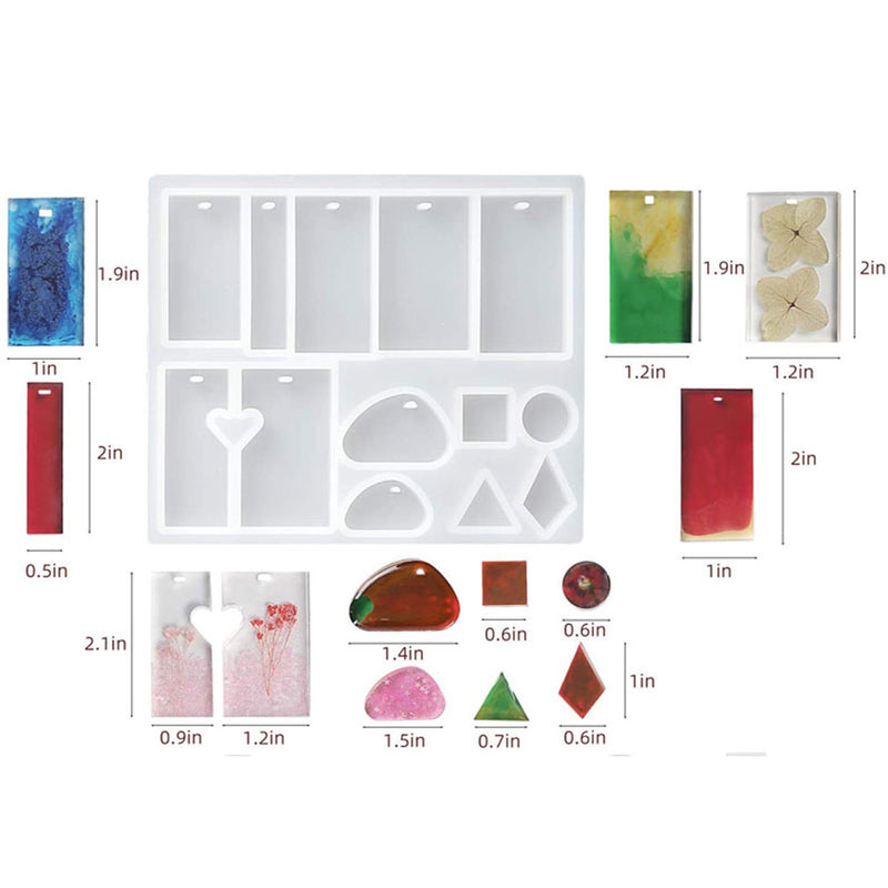3PCS DIY Pendant Epoxy Mold Set Jewelry Pendant Mould Craft