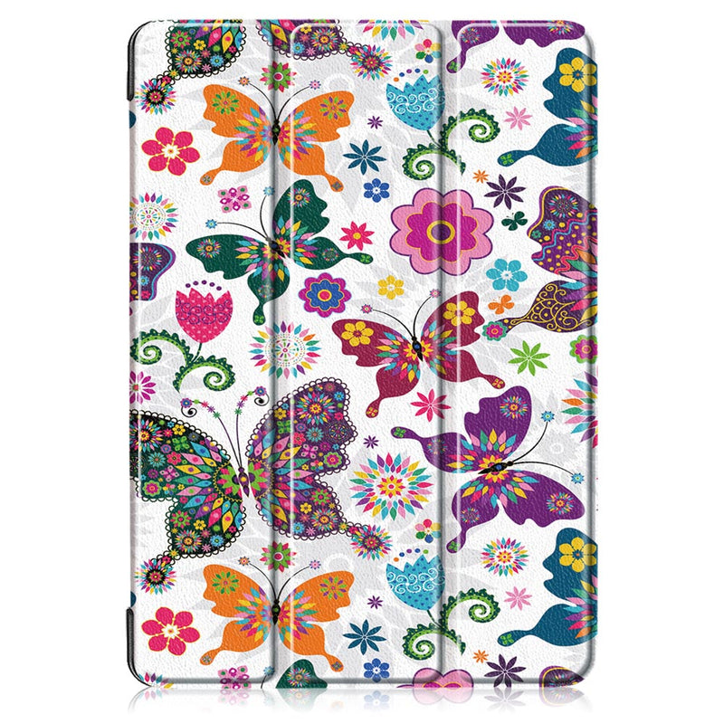 Tri-Fold Printing Tablet Case Cover for Lenovo Tab E10 Tablet - Butterfly