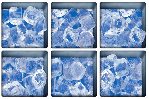 PAG 6pcs 13x13cm Water Shadow Ocean/Forest Seires Pattern 3D Non-Slip Waterproof Bathtub Mat Sticker