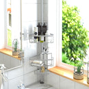 3 Tier Telescopic Toiletries Storage Corner Bath Shelf Rack for Bathroom