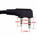 U94 PTT Cable Plug for Z Tactical Bowman Elite II HD01 HD02 Headset Earpiece for Kenwood 2Pin Radios C2112A