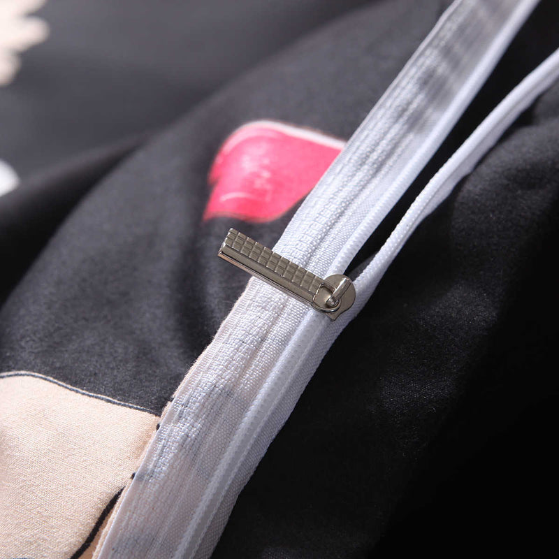 3 PCS Bedding Sets Animal Lovely Dog Printing Quilt Cover Pillowcase For Full Size