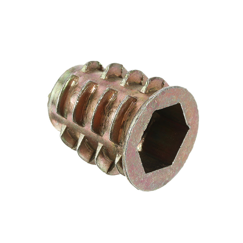 Suleve MXZN2 80Pcs M4/M5/M6/M8/M10 Zinc Alloy Wood Furniture Hex Socket Drive Head Threaded Insert Nut Internal and External Nut