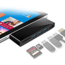 Rocketek SH767 USB 3.0 Hub SD/TF Card Reader 6 Ports DP 4K 30Hz Adapter for U Disk Printer Mouse Phone