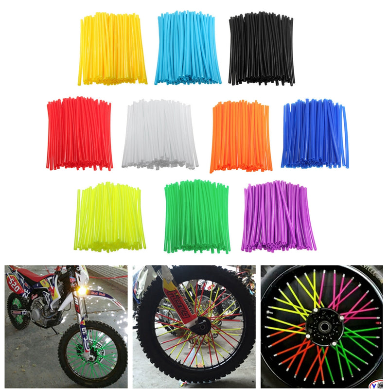 Wheel Spoked Wraps Skins Universal Trim Cover Pipe For KTM SX SXF XC Motocross Pit Dirt Bike