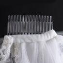 90-95cm Ivory White Lace Bridal Veil Wedding Veil with Comb Decor Supplies