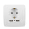 Excellway 1.5A/2A Dual USB Ports Wall Charger Power Adapter Socket Outlet Panel EU Plug Mount