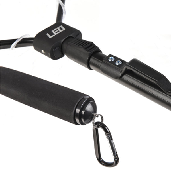 LEO Folding Fish Net Ultra-light Aluminum Alloy Rubber Mesh Catch Tackle Tool Fishing Accessories