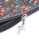 Bible Sturdy Cover Scripture Floral Canvas Hand Carry Handle Bag Storage