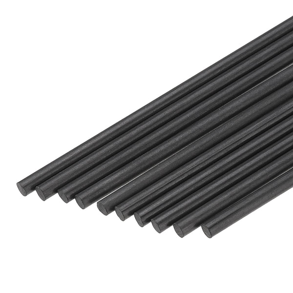 10Pcs/Set 400mm Round Carbon Fiber Rods Roll Bars Wrapped Matt Surface for RC Airplane DIY Tool