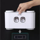 Ecoco Bathroom Automatic Toothpaste Dispenser Toothpaste Squeezer Wall Paste Mounted Toothbrush Holder Bathroom Accessories Set