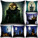 Halloween Pumpkin Bat Ghost Pattern Pillowcase Cotton Linen Throw Pillow Cushion Cover Seat Home