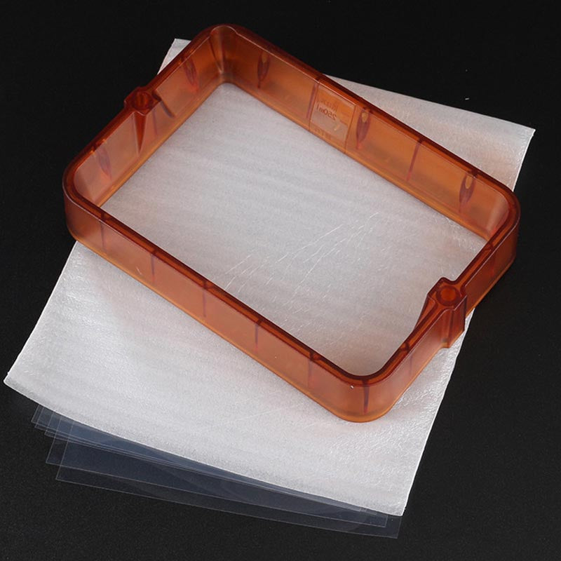 147.5 * 96mm Transparent Orange DLP Plastic Slot With 5pcs FEP Film For DLP SLA 3D Printer Compatible 5.5 inch